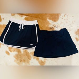 Two Small Navy Fila Tennis pickle ball skirts/ skorts